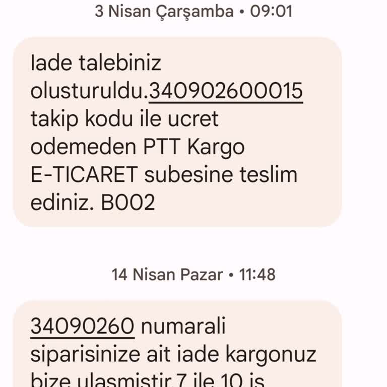 Sefamerve Ürünümü İade Ettim Ama Para İadesi İçin Dönüş Yapmadılar