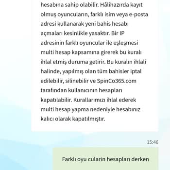 Spinco Çekim İptal Üyelik Kapattılar