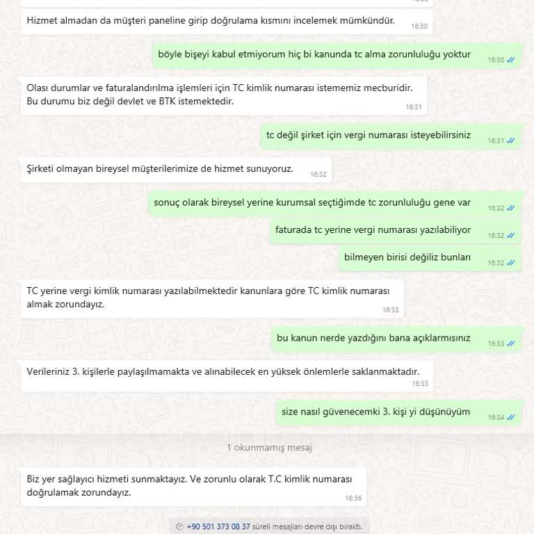 VDS Türkiye T. C. Kimlik Numarası Zorunluluğu