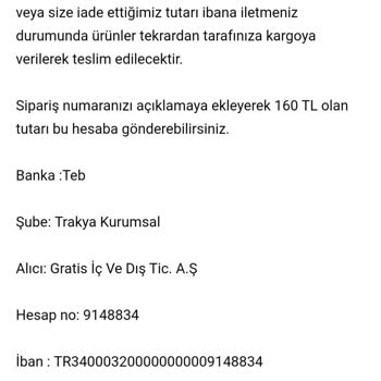 Gratis IBAN Attı Para Yatırdım Ama Ürün Yok