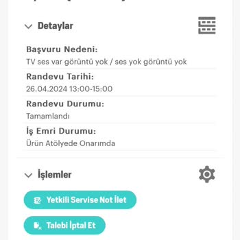 6-7 Ayda Toplam 3 Kez Servise Giden Arçelik Televizyon