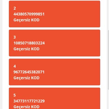 Ef Digital Geçersiz Kod Sorunu