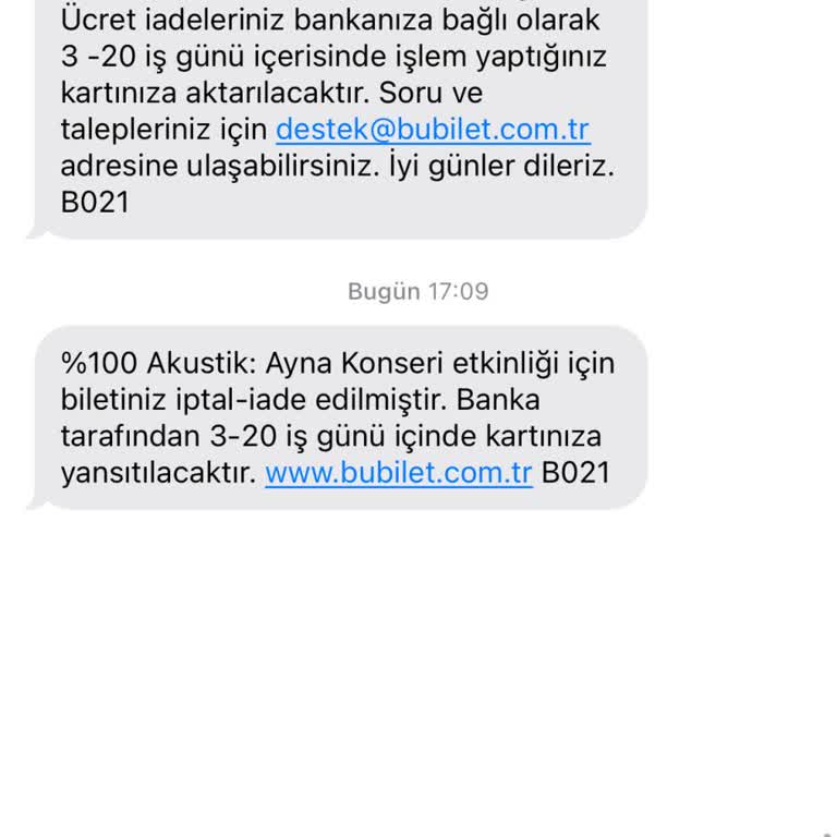 Bubilet Firması Bilet İptali