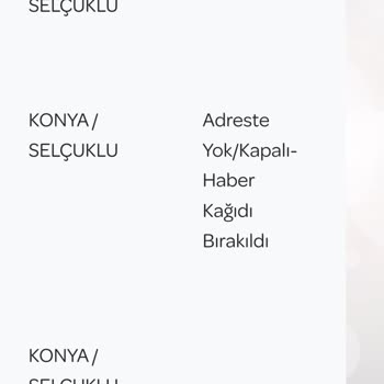 PTT Kargo Konya Selçuklu PTT Şubesi Şikayetçi