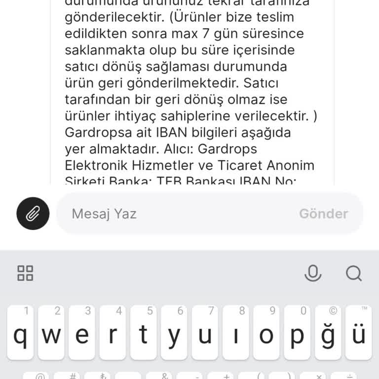 Gardrops Kaybolan Ürünüm, İade Ücreti