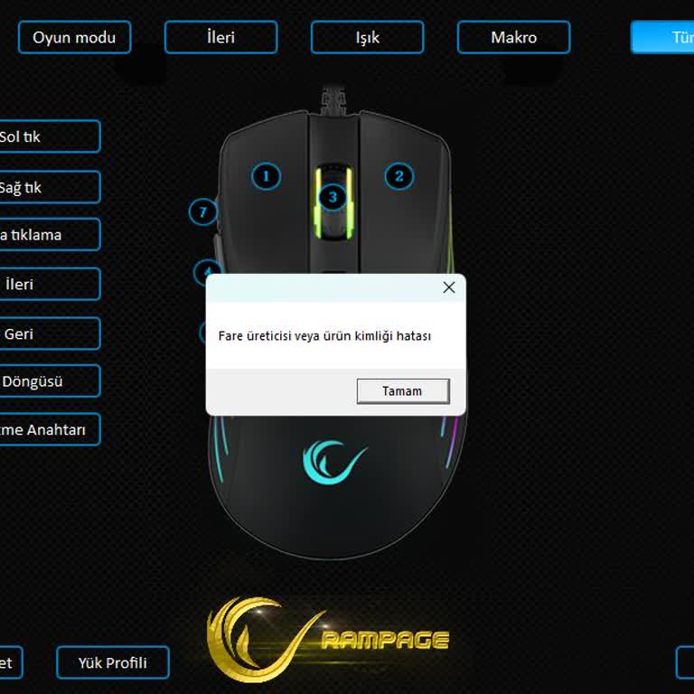 Rampage Driver Fare Üreticisi Veya Kimlik Hatası