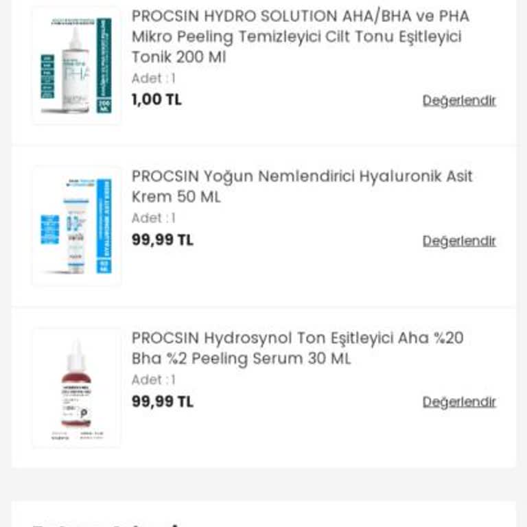 Procsin Kargodan Eksik Ürün Çıktı