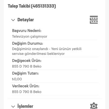 Beko Kusurlu Ürün Değişimi