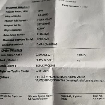 Harley-Davidson Bot İzmir Optimum'da Satın Aldığımız Botların Kalitesizliği Ve Servis Hüsranı