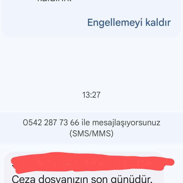 Karaca Hukuk (SMS) Ceza Davası Mesajı
