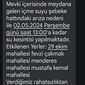 ASKİ Sincan Su Kesintisi