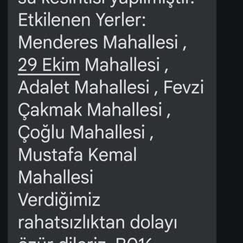 ASKİ Sincan Su Kesintisi