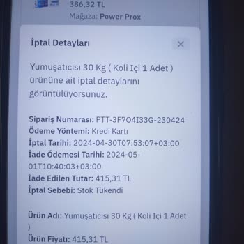 Siparişin Parasını Al Sonra İptal Et Yapıyor Epttavm Mağazası
