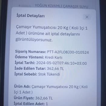 Siparişin Parasını Al Sonra İptal Et Yapıyor Epttavm Mağazası