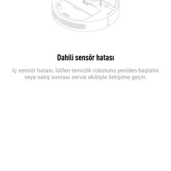 Xiaomi Temizlik Robotu S10+ Dahili Sensör Hatası