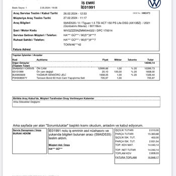 Volkswagen Yetkili Serviste Yaşanan Garanti Kapsamı Karmaşası