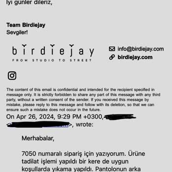 Birdiejay Ticaret Şirketi Ürün Kalitesizliği