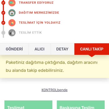 Gratis/KARGOMsende Teslimat Yapmıyor