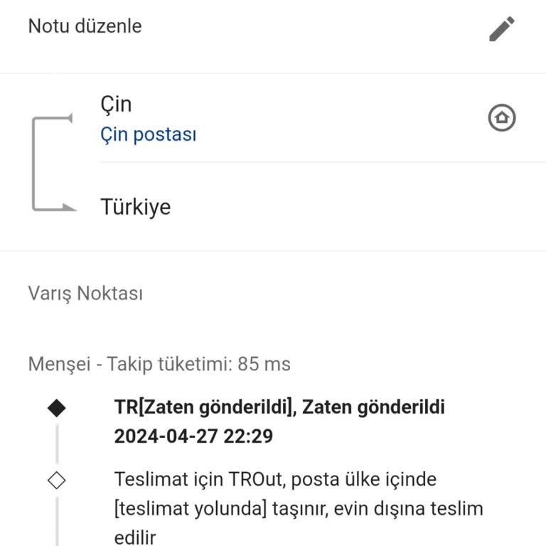 17TRACK Kargomu Teslim Etmediği Halde Etti Gözüküyor