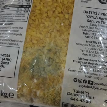 Yayla Bakliyat Pilavlık Bulgur Küflendi