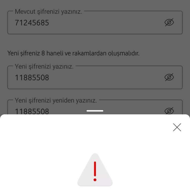 Vodafone Yanımda Şifre Alamama Hatası