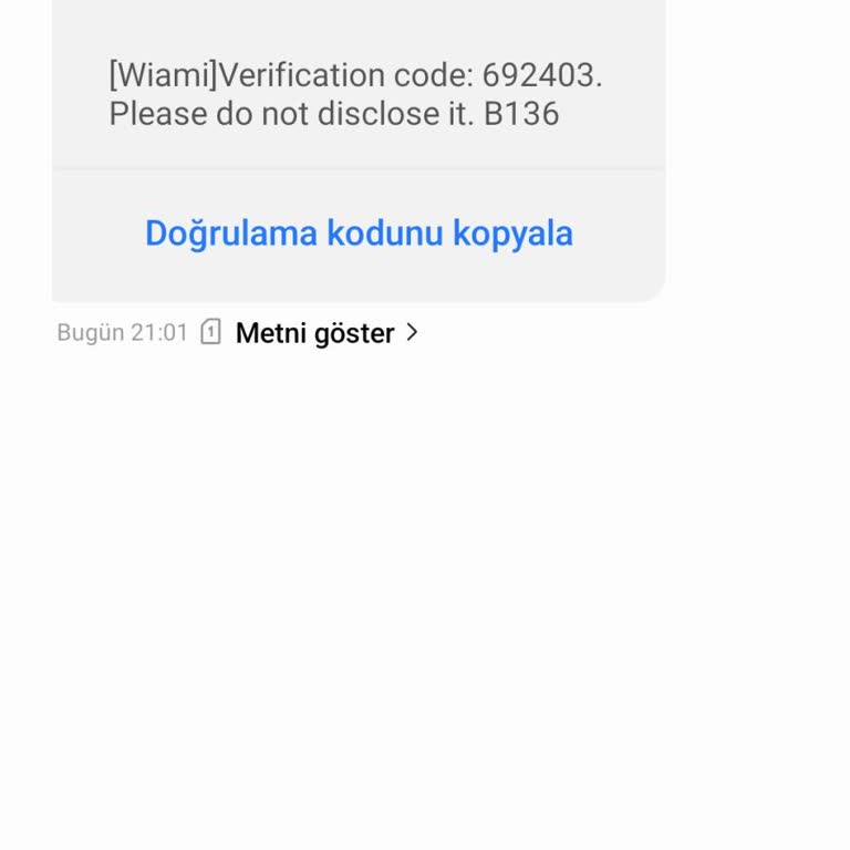 Wiami Den Gelen Mesaj