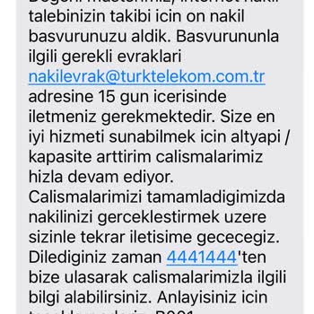 TTNET Ön Nakil Başvurusunu Bilgim Dışında İptal Etti.