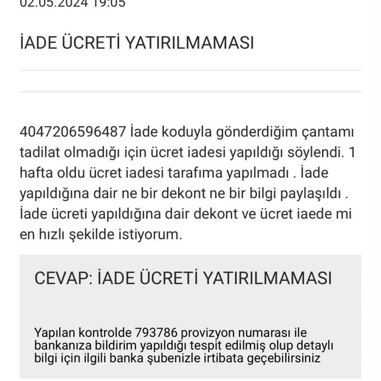 Pierre Cardin Giyim Pierre Cardin İade Ücreti Vermiyor