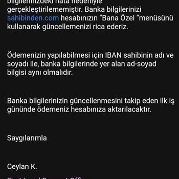 Sahibinden Paranın İzi Bulamıyor