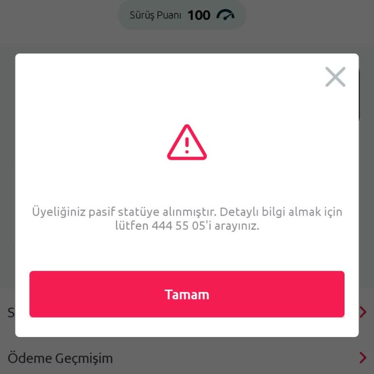 TikTak Kirala Pasif Statüye Alınmıştır