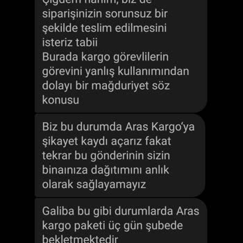 Aras Kargo Gel Al Diyor Adres Hatalı Bahanesi İle