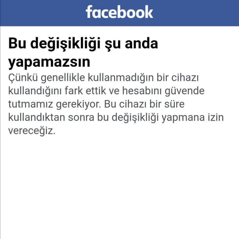 Facebook Giriş Sorunu Yaşıyorum