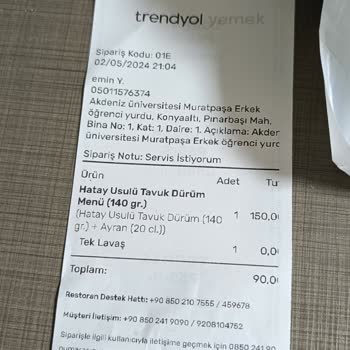 Trendyol GO Bilgi Vermiyor Ve Para İadesi Yapmıyor