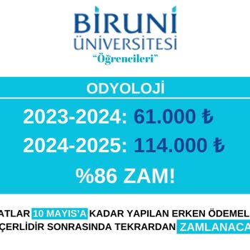 Biruni Üniversitesi Fahiş Zam Hakkında