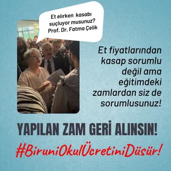 Biruni Üniversitesi Yapılan Zam Geri Alınsın