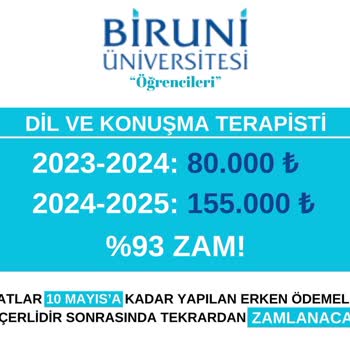 Biruni Üniversitesi Biruni Okulunda Yapılan Zamlar