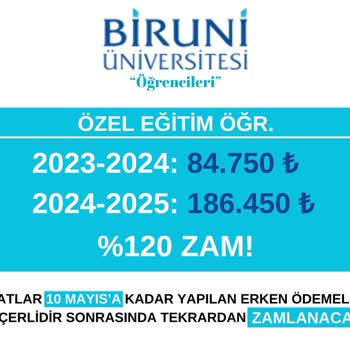 Biruni Üniversitesi Biruni Fiyatları Düşür
