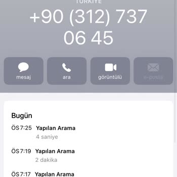0312 737 06 45 +90 (312) 737 06 45