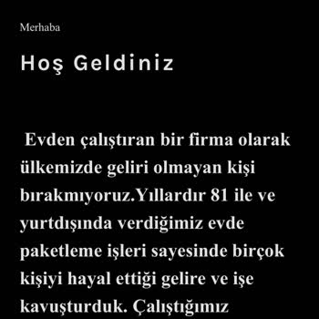 Evde Paketleme Türkiye, Önlem Amaçlı Açıklama