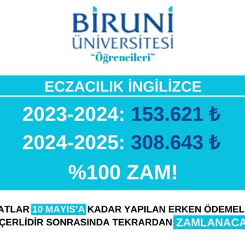 Biruni Üniversitesi Fahiş Zam Yapılıyor