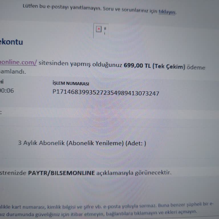 Bilsem Online Kredi Kartımdan İzinsiz Para Çekti!