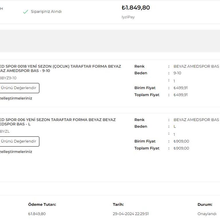 Amed Store Siparişim Hala Gelmedi