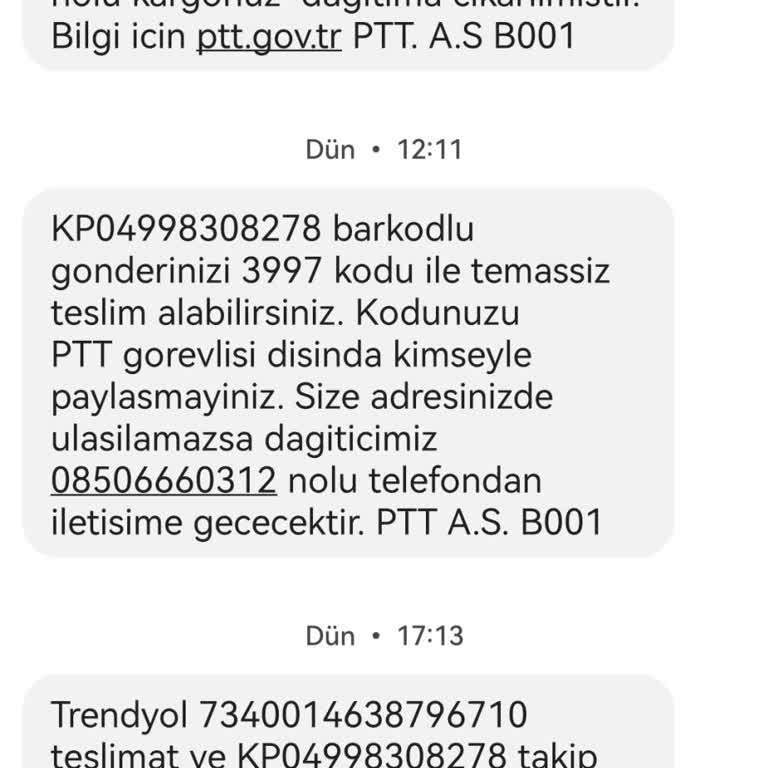 PTT Kargo Her Zamanki Gibi Eksik Hizmet.