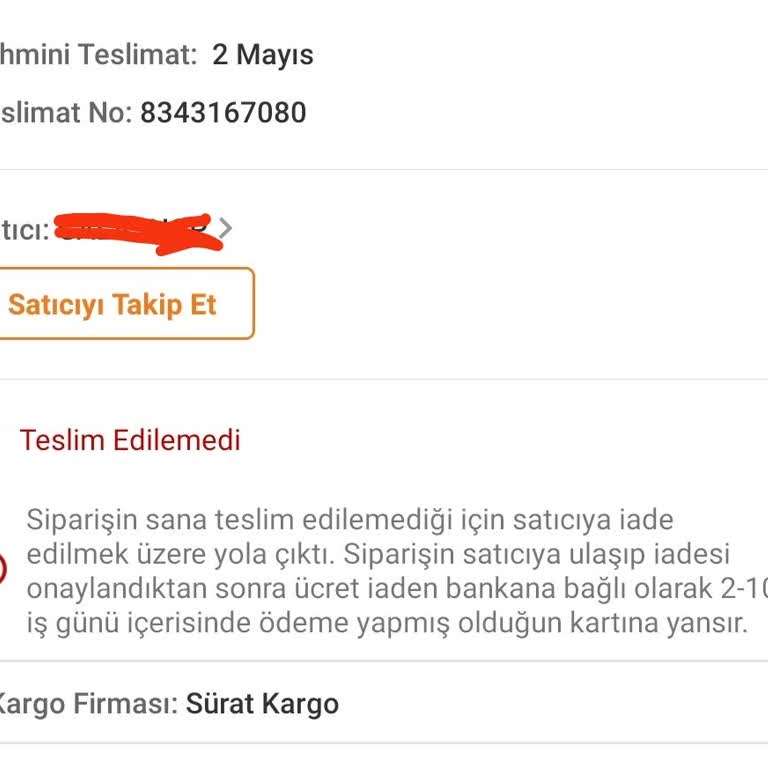 Sürat Kargo Sürsürü Şubesi Sorumsuzluğu