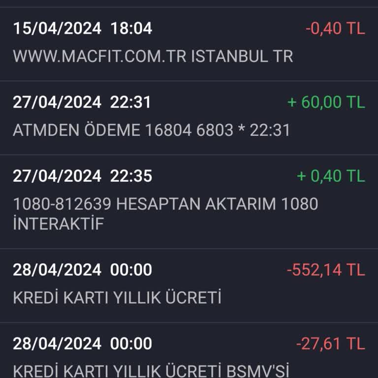İş Bankası Haksiz Yere Kesilen Kart Ücreti