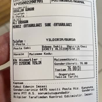 PTT Kargo Yapmış Olduğu Hatadan Bizi Haberdar Bile Etmiyor.