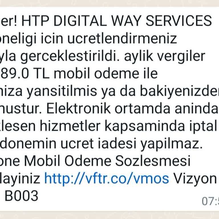Vodafone Nun Bilgim Dışında Yaptığı Abonelik