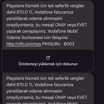 Google Play Mobil Ödeme İptal'i