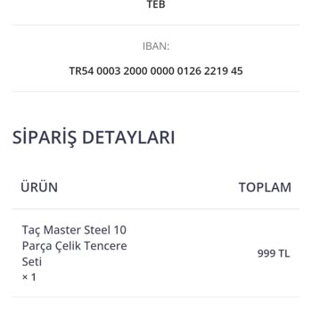 Çeyiz Trend Ürün Teslimi Yapılmadı