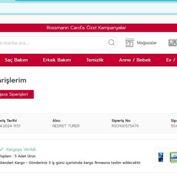 Rossmann İade Yapmıyor - Scotty Kargo Teslim Etmiyor